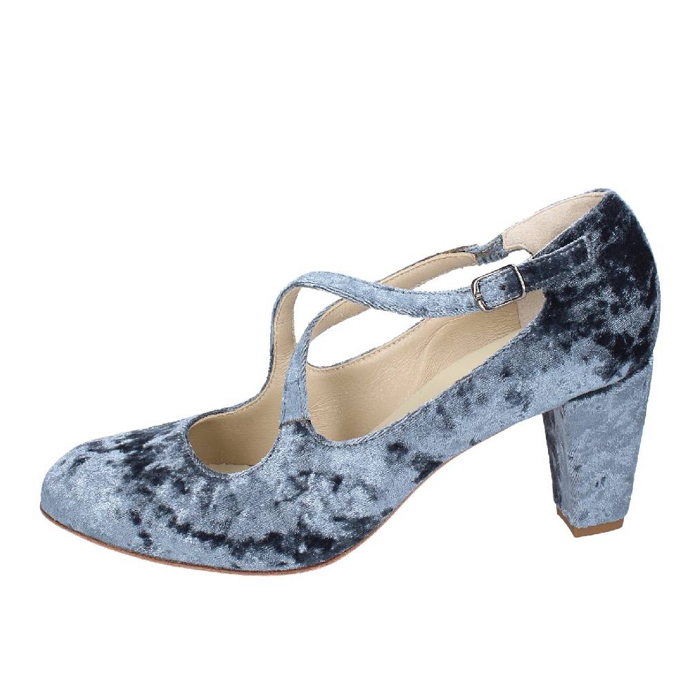 scarpe donna ANNIEL decollete grigio velluto EX257 Saldi