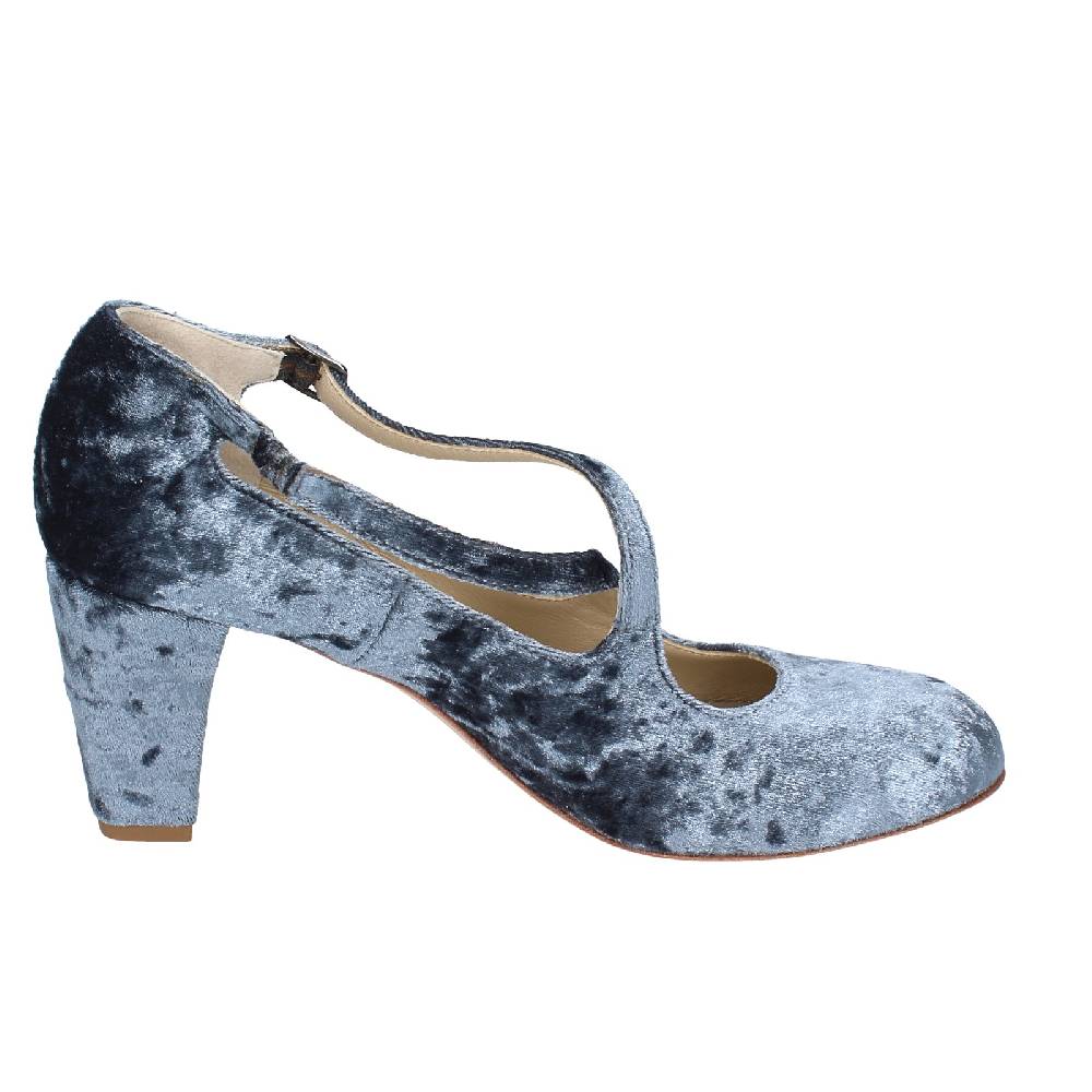 scarpe donna ANNIEL decollete grigio velluto EX257 Saldi