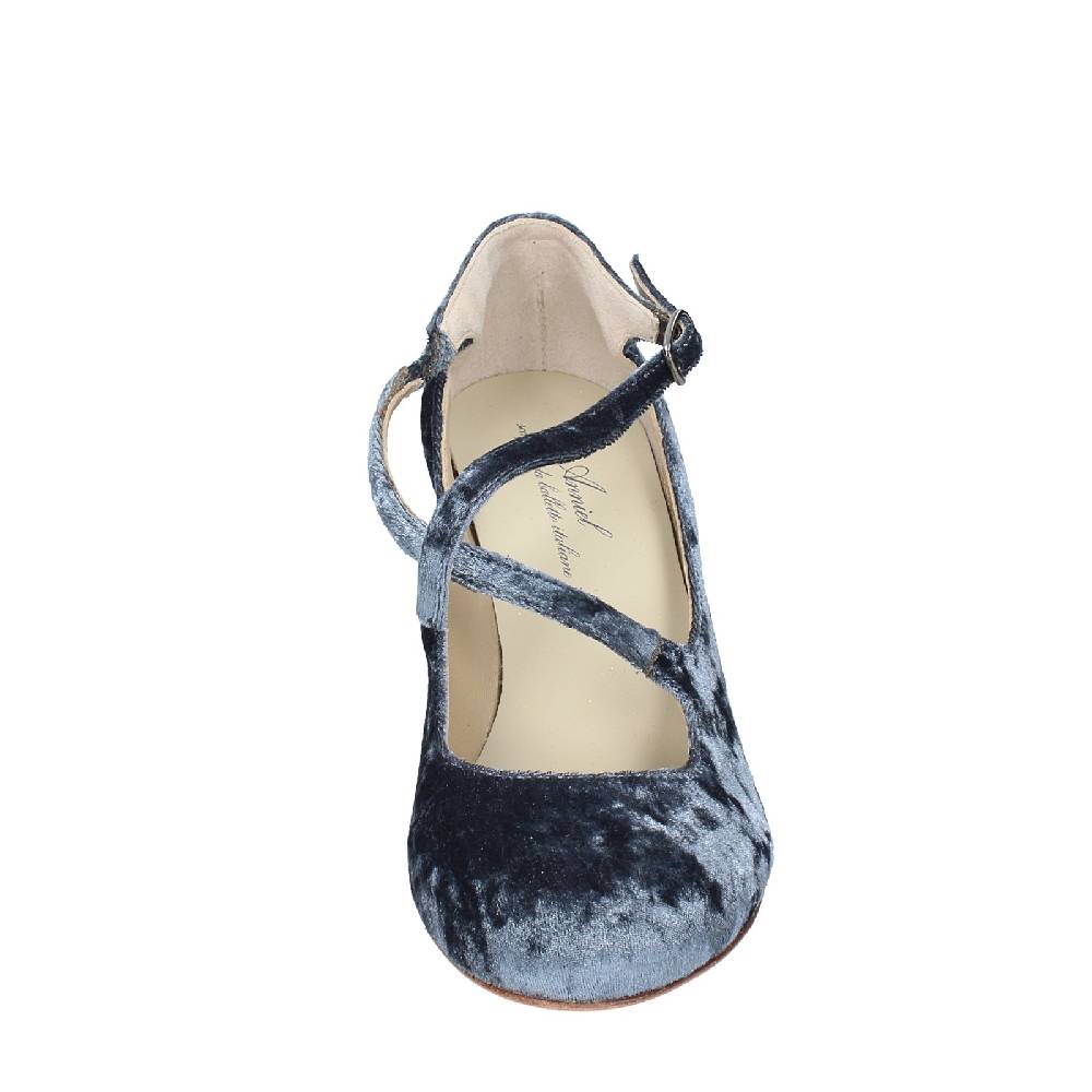 scarpe donna ANNIEL decollete grigio velluto EX257 Saldi
