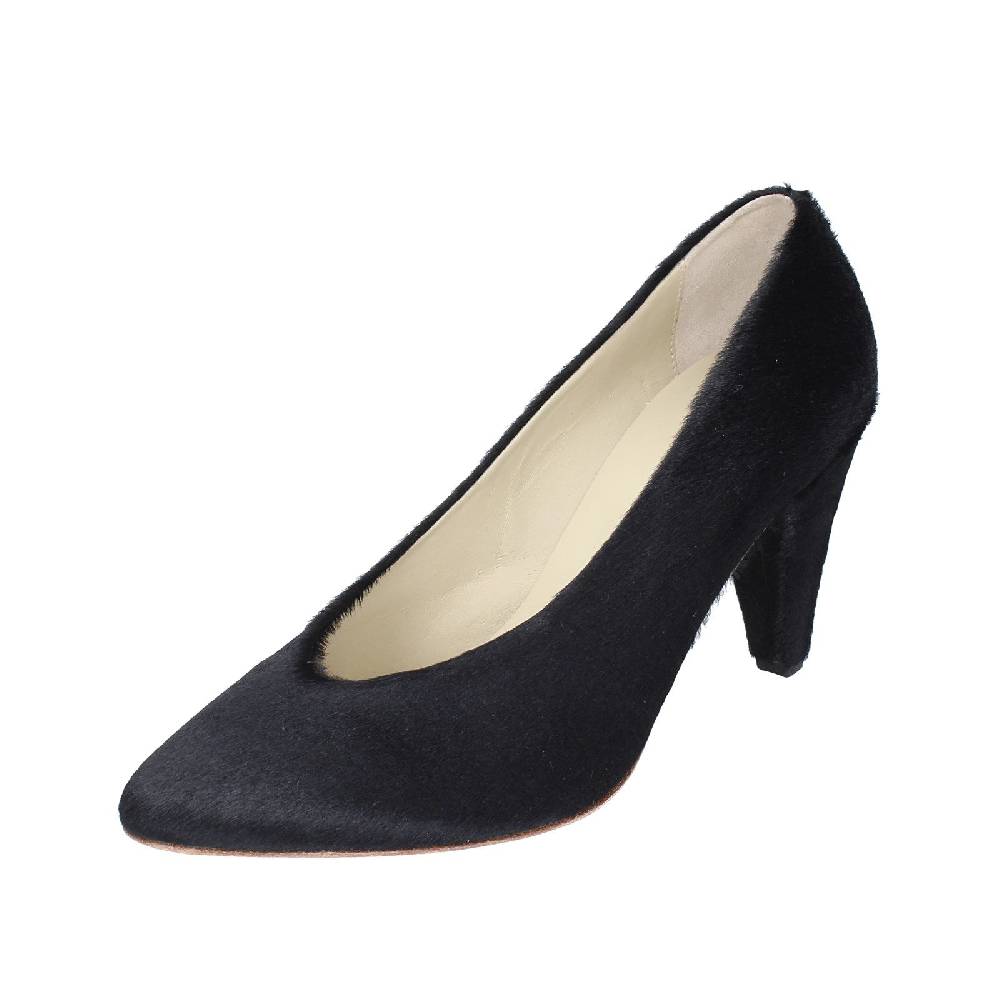 scarpe donna ANNIEL decollete nero cavallino EX252
