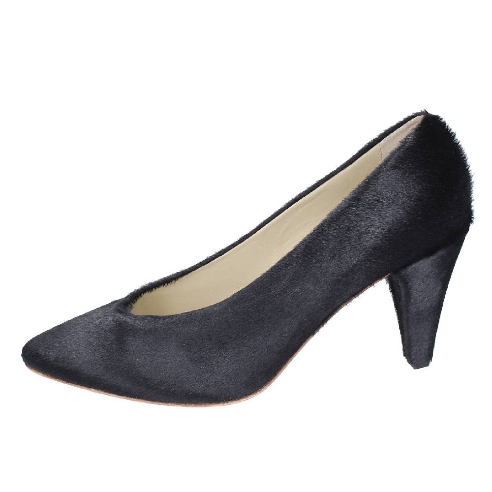 scarpe donna ANNIEL decollete nero cavallino EX252 Offerte