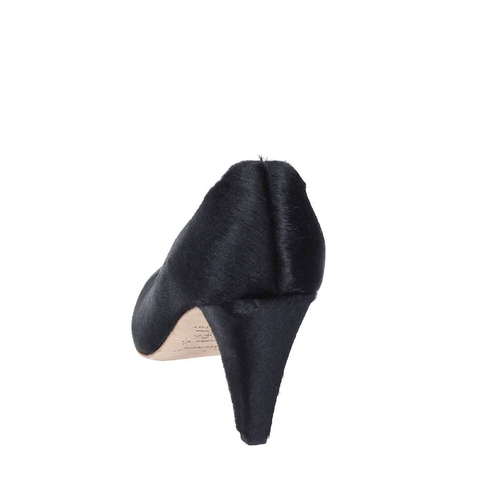 scarpe donna ANNIEL decollete nero cavallino EX252 Offerte
