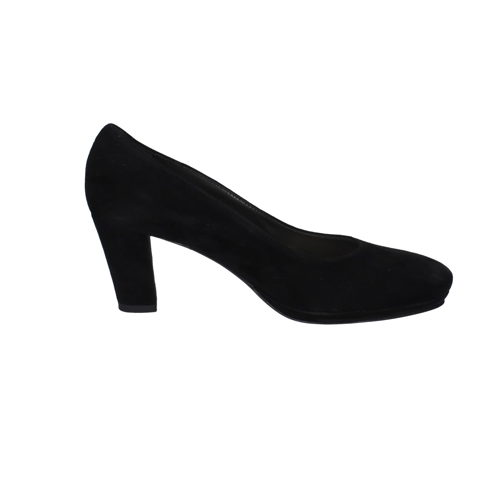 scarpe donna CONFORT decollete nero camoscio strass EZ354 Italy