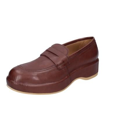 scarpe donna MOMA mocassini marrone pelle 1ESA19-NAC BC44