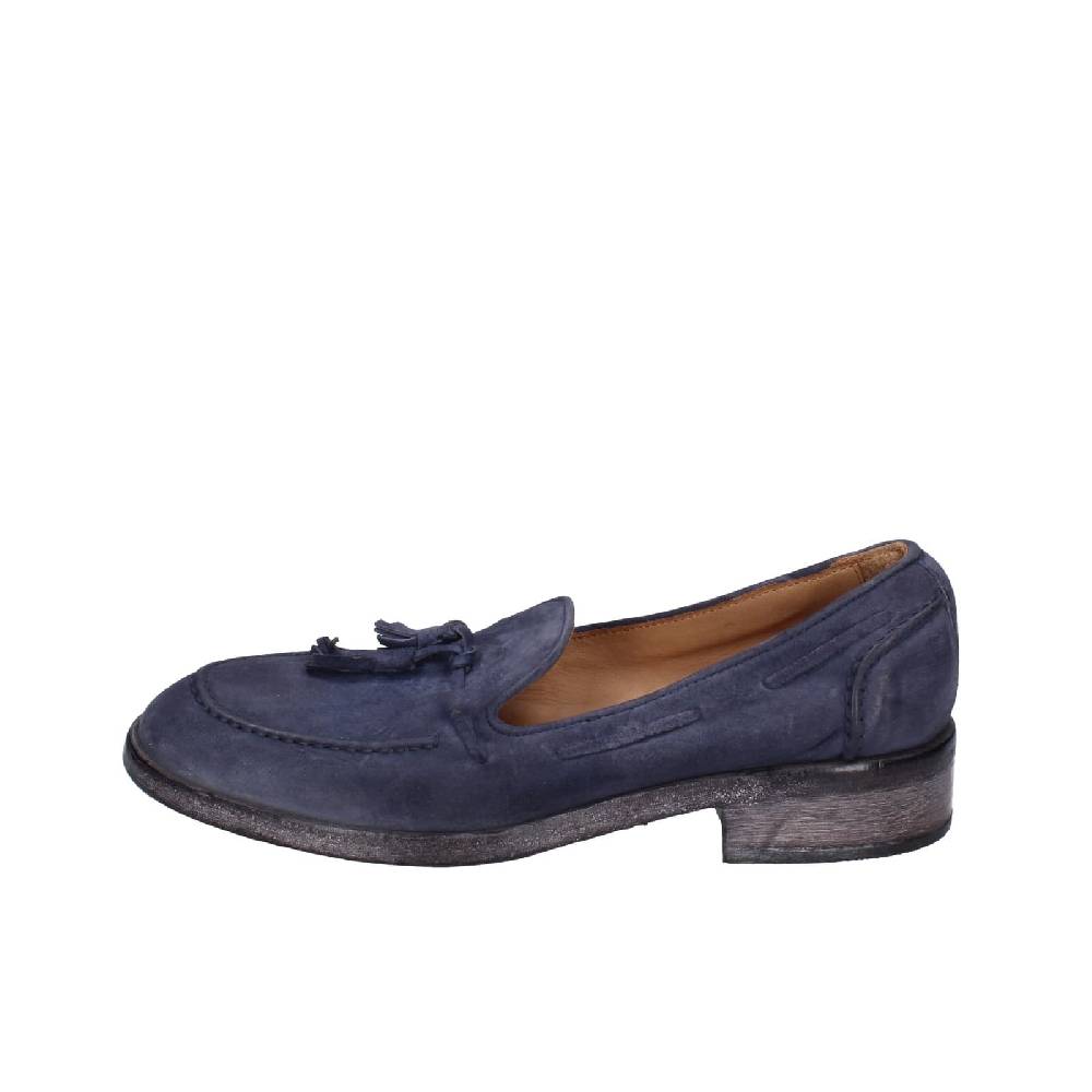 scarpe donna MOMA mocassini blu camoscio 1FS472-0W EZ878 Vendita