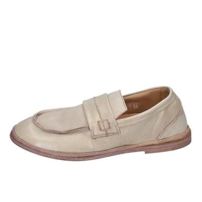 scarpe donna MOMA mocassini beige pelle marrone 1ES323-TV BC52 Acquista Ora