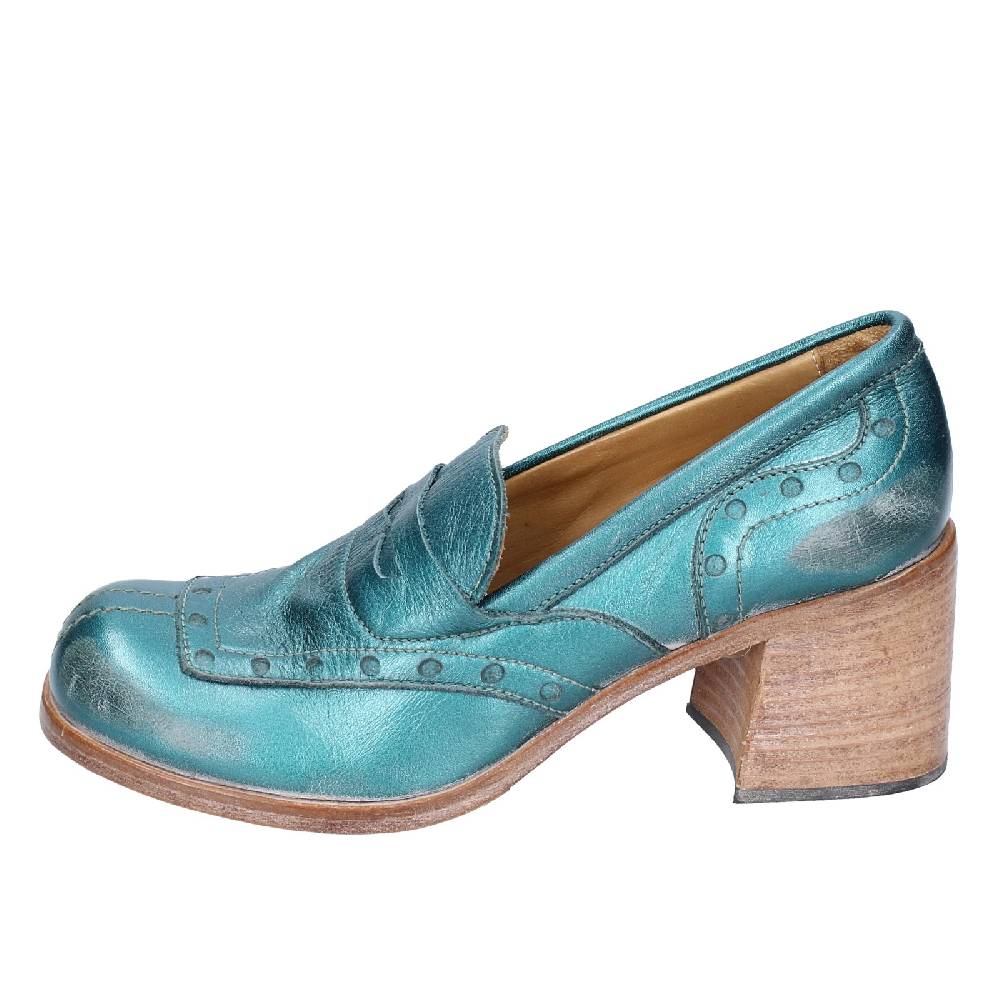 scarpe donna MOMA mocassini verde pelle 47406E VINTAGE EX447 Fino Al -60%