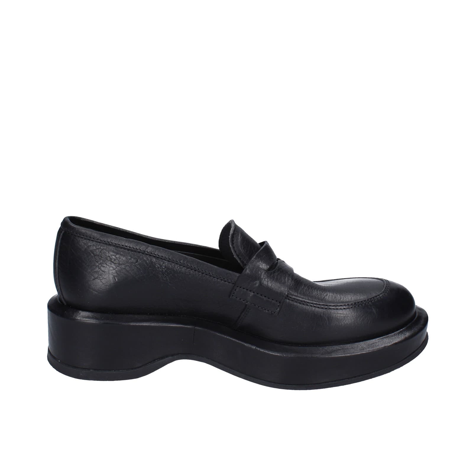 scarpe donna MOMA mocassini nero pelle 82301E-CU EY487 Shopping Online