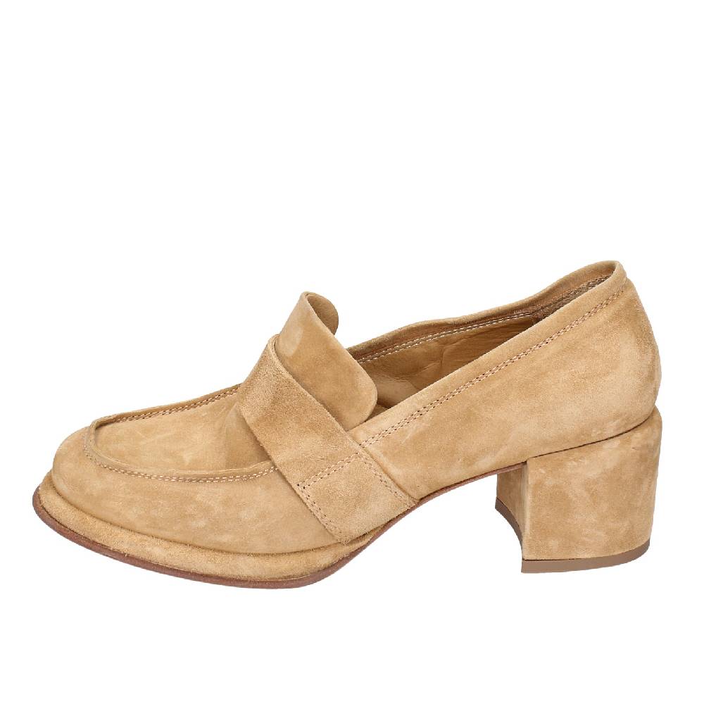 scarpe donna MOMA mocassini beige camoscio 44401E VINTAGE EX469 Affare Del Giorno