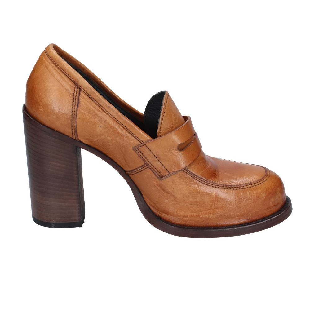 scarpe donna MOMA mocassini marrone pelle 85306E EY568 Prezzo Ridotto