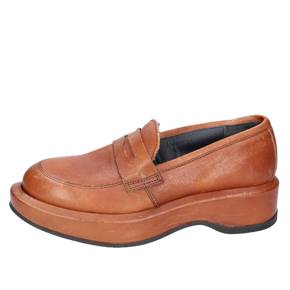 scarpe donna MOMA mocassini marrone pelle 82301E EY562 Convenienza