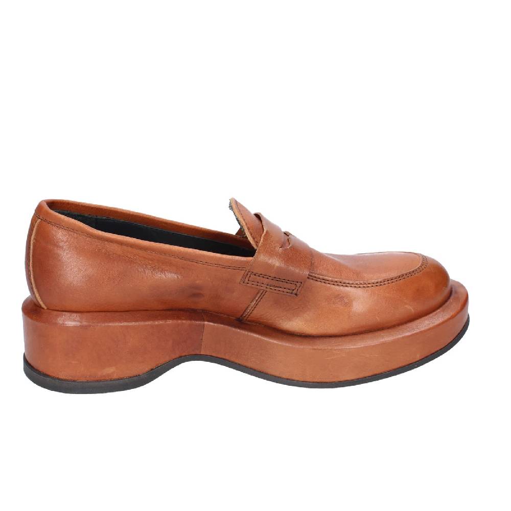 scarpe donna MOMA mocassini marrone pelle 82301E EY562 Convenienza