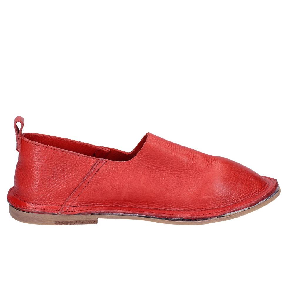 scarpe donna MOMA mocassini rosso pelle VINTAGE SLIP ON EX461 Presa
