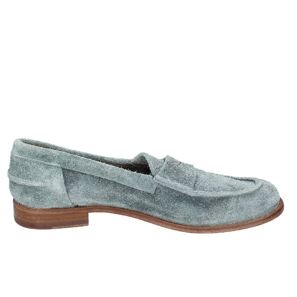 scarpe donna MOMA mocassini verde camoscio 39402E VINTAGE EX508 Offerta