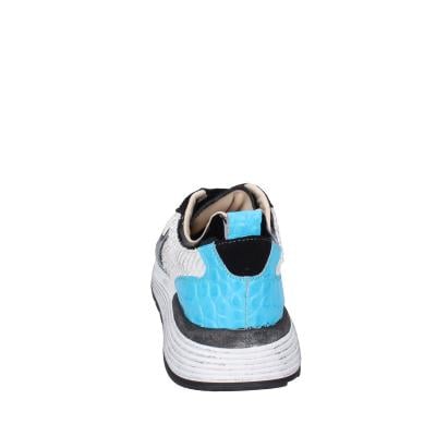 scarpe donna MOMA sneakers bianco pelle nero camoscio 3AS401-CR10 BC853 Vendita Calda