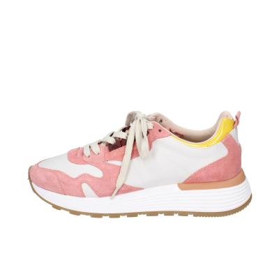 scarpe donna MOMA sneakers rosa pelle bianco camoscio 3AS401-CR11 BC795 Vendita Economica