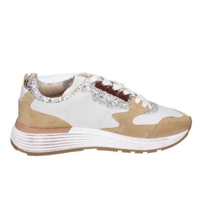 scarpe donna MOMA sneakers marrone pelle beige glitter 3AS401-CR1 BC65 I Più Venduti