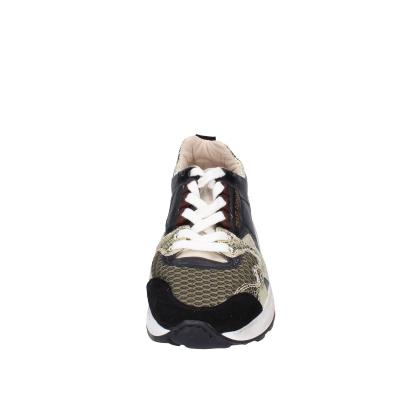 scarpe donna MOMA sneakers nero pelle oro tessuto 3AS401-CR17 BC801 Vendite Flash