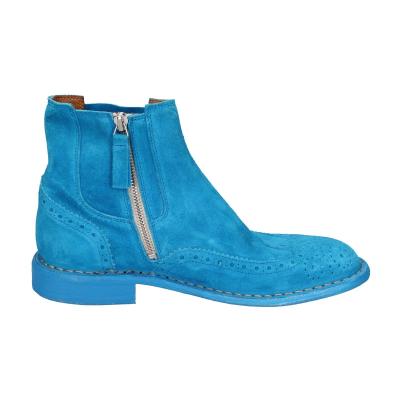 scarpe donna MOMA stivaletti celeste camoscio 1CS405-MAS BC826 Soddisfazione Garantita