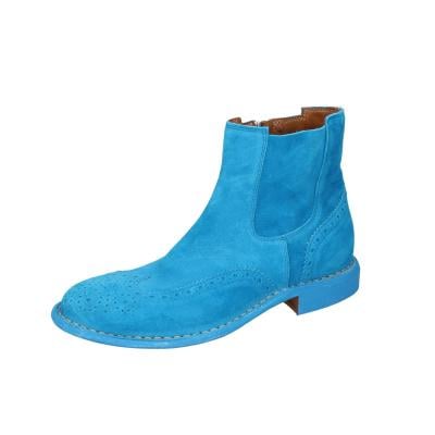 scarpe donna MOMA stivaletti celeste camoscio 1CS405-MAS BC769