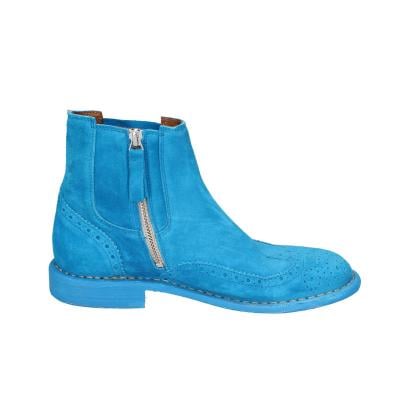 scarpe donna MOMA stivaletti celeste camoscio 1CS405-MAS BC769 Shopping online