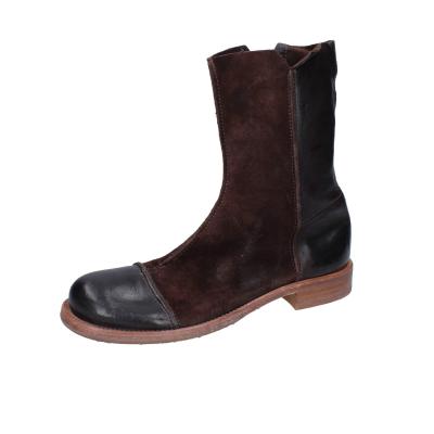 scarpe donna MOMA stivaletti marrone camoscio pelle 1CS431-QE BC768