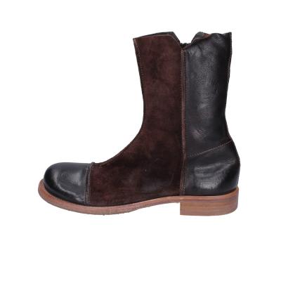 scarpe donna MOMA stivaletti marrone camoscio pelle 1CS431-QE BC768 Negozi Online