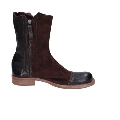scarpe donna MOMA stivaletti marrone camoscio pelle 1CS431-QE BC768 Negozi Online