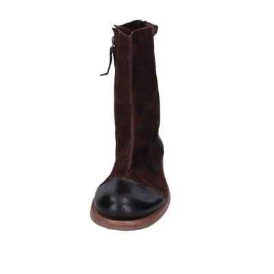 scarpe donna MOMA stivaletti marrone camoscio pelle 1CS431-QE BC768 Negozi Online