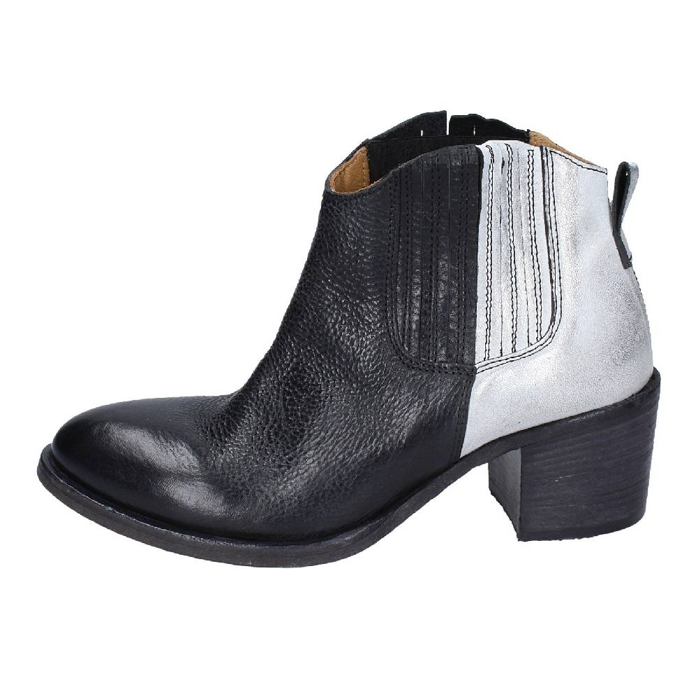 scarpe donna MOMA stivaletti nero pelle grigio 33403B VINTAGE EX393 Fino Al -60%