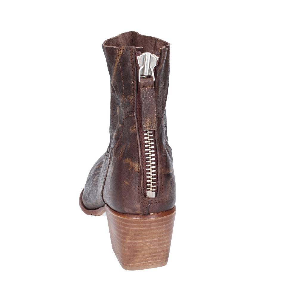 scarpe donna MOMA stivaletti marrone pelle oro 41401C VINTAGE EX400 Shopping Online