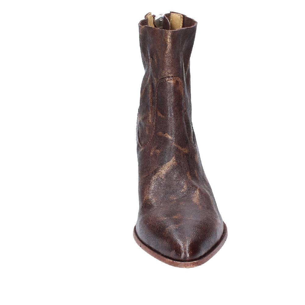 scarpe donna MOMA stivaletti marrone pelle oro 41401C VINTAGE EX400 Shopping Online