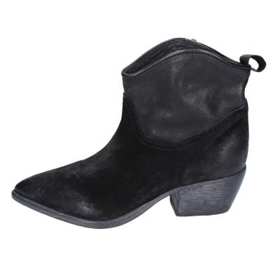 scarpe donna MOMA stivaletti nero camoscio pelle 1CW313 VINTAGE BD809 Economico