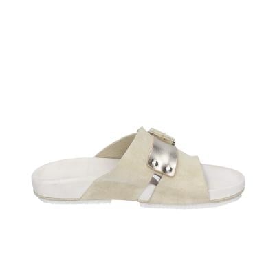 scarpe donna MOMA sandali beige camoscio pelle 1GS458-K0B BC831 Saldi