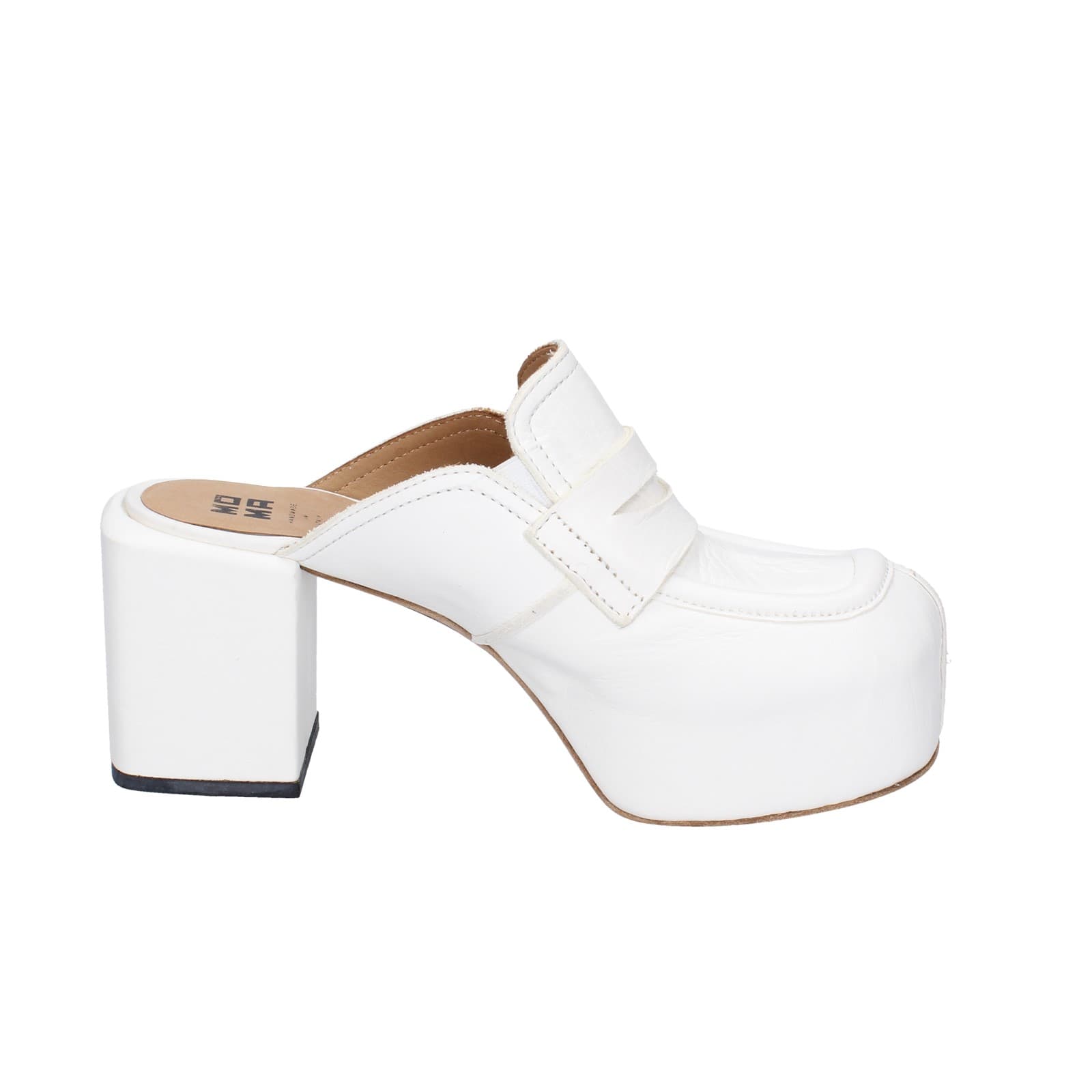 scarpe donna MOMA sandali bianco pelle 1GS448-NAC EZ893 In Saldo