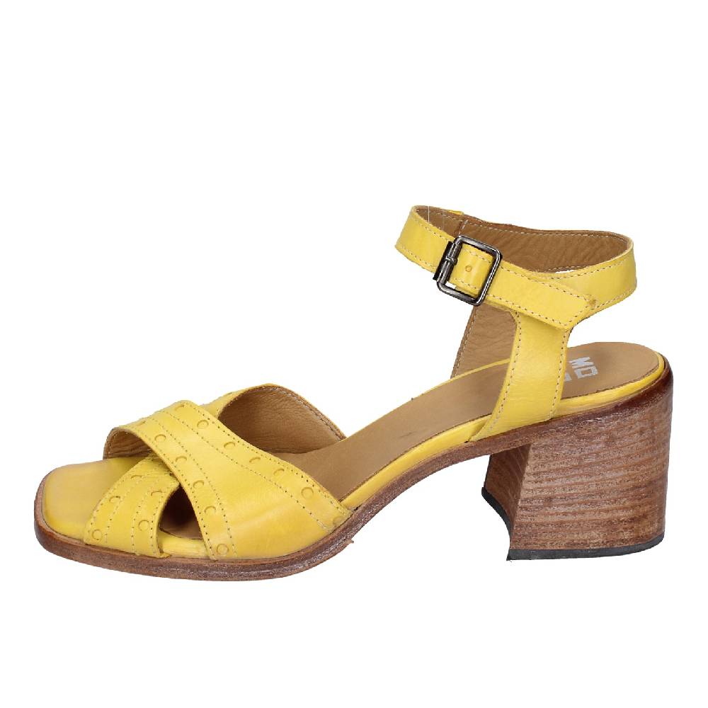 scarpe donna MOMA sandali giallo pelle 46406G VINTAGE EX407 Qualità