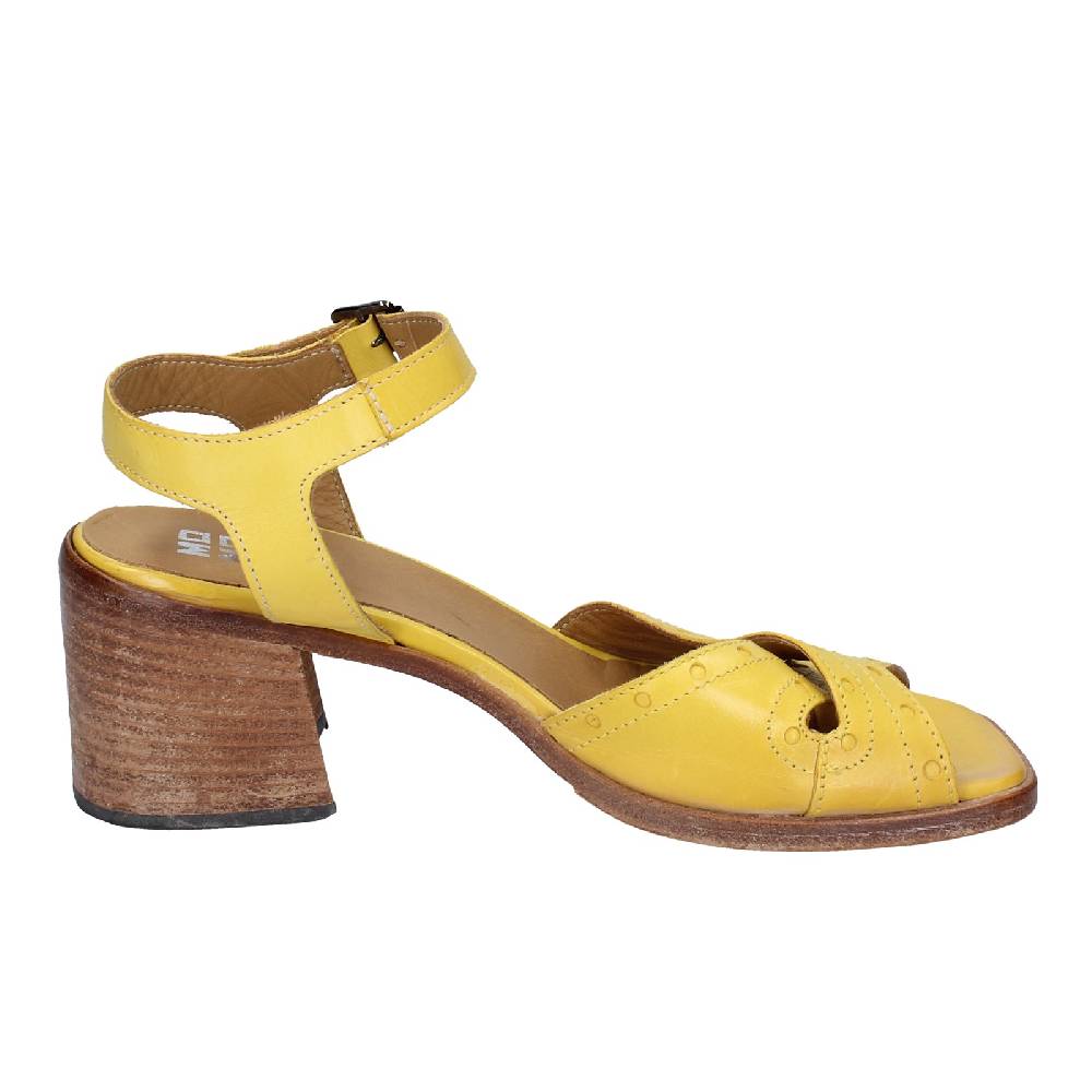 scarpe donna MOMA sandali giallo pelle 46406G VINTAGE EX407 Qualità
