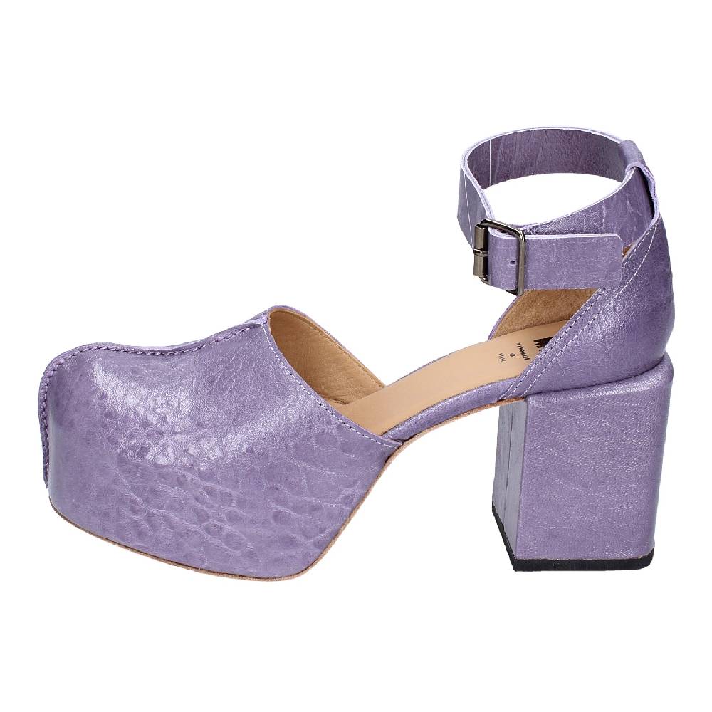 scarpe donna MOMA sandali viola pelle AGS445 EX374 Vendita