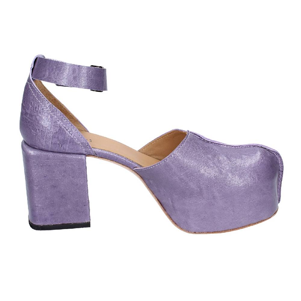 scarpe donna MOMA sandali viola pelle AGS445 EX374 Vendita