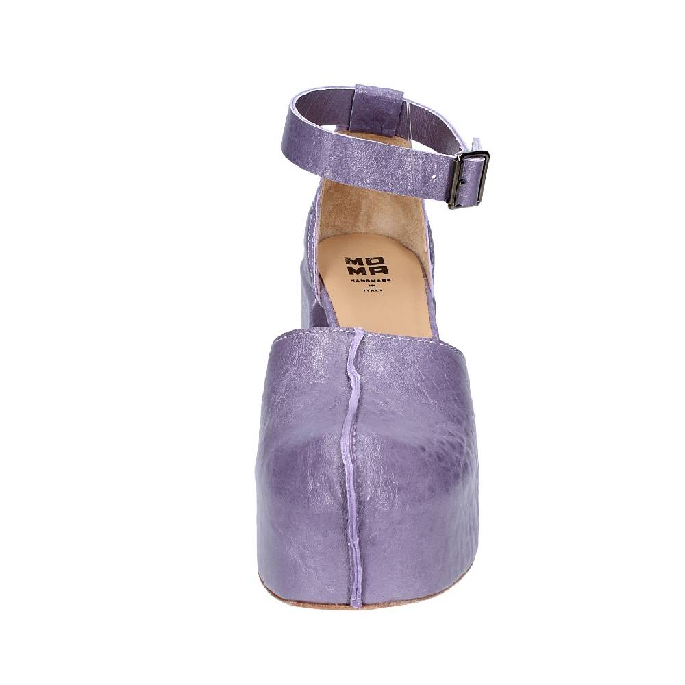scarpe donna MOMA sandali viola pelle AGS445 EX374 Vendita