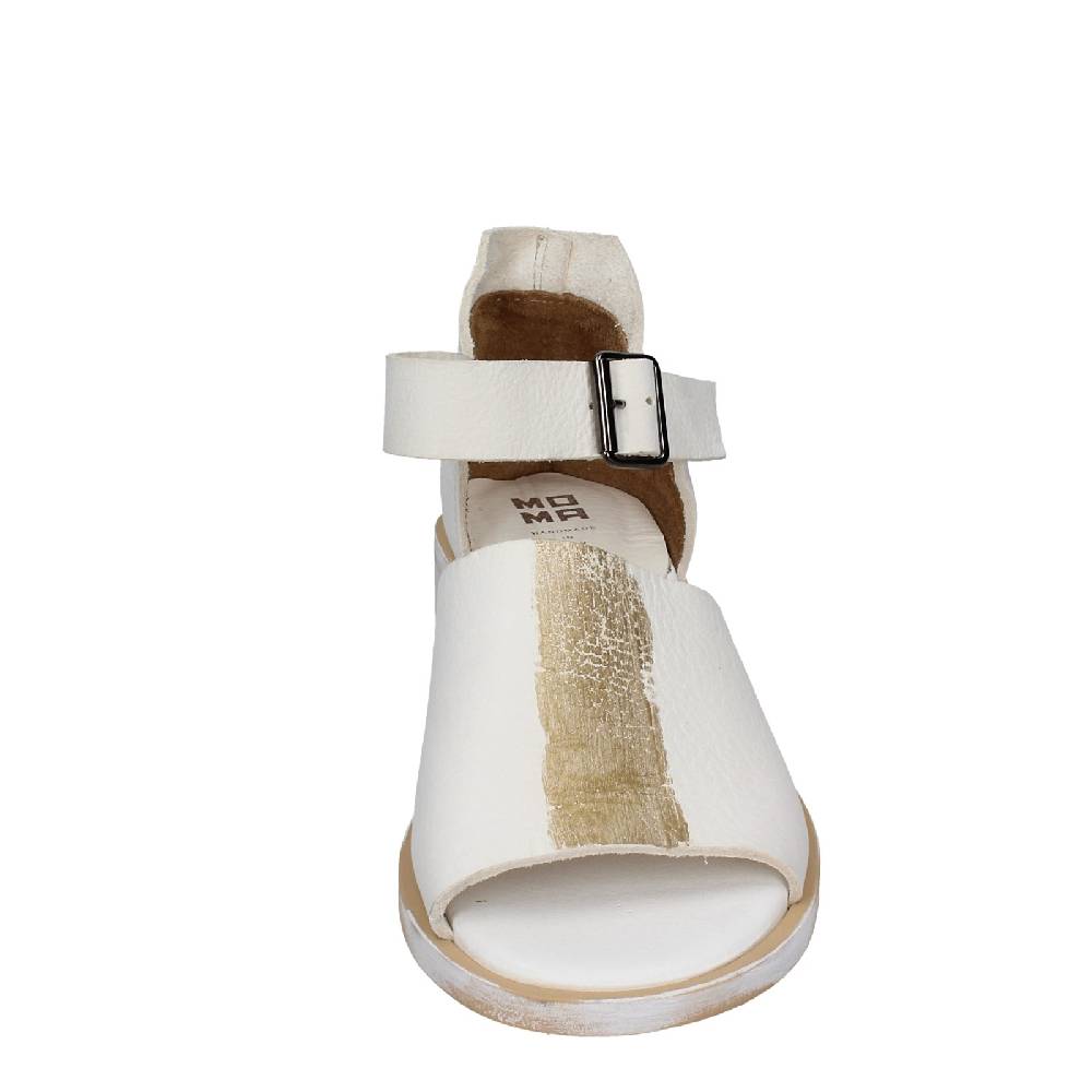 scarpe donna MOMA sandali bianco pelle oro 35403G VINTAGE EX403 Promozione