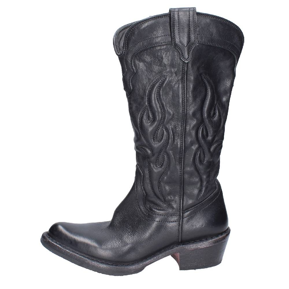 scarpe donna MOMA stivali nero pelle 77306C VINTAGE EX490 Negozi Online