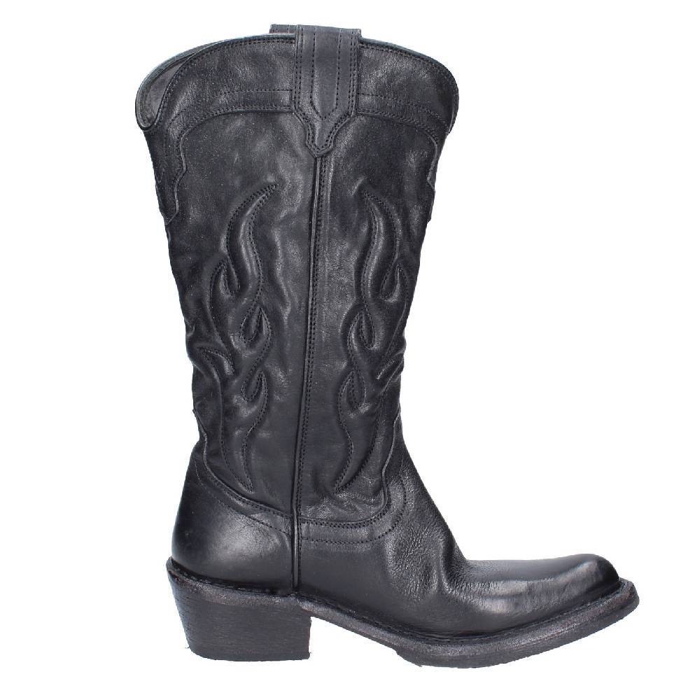 scarpe donna MOMA stivali nero pelle 77306C VINTAGE EX490 Negozi Online