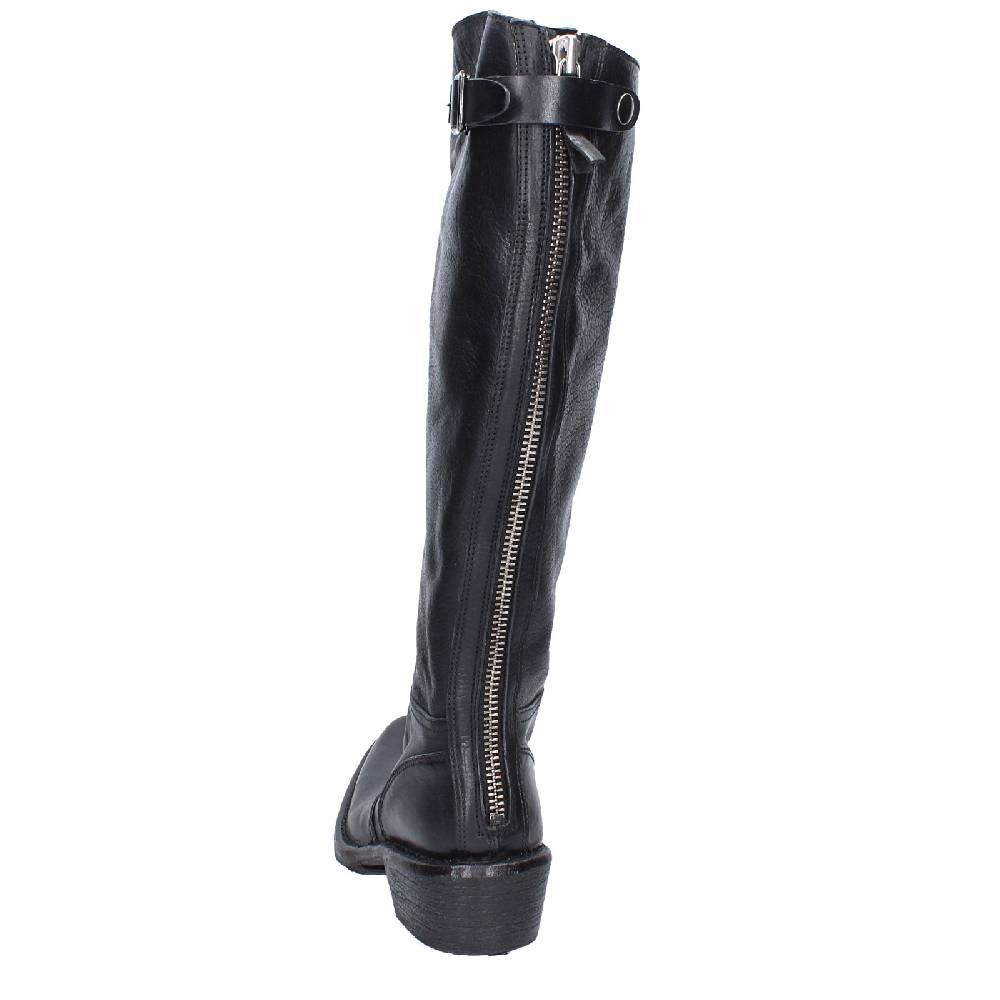 scarpe donna MOMA stivali nero pelle 77303D VINTAGE EX521 Fino Al -60%