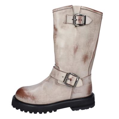 scarpe donna MOMA stivali marrone pelle beige 1DW340 VINTAGE BD924 Novità