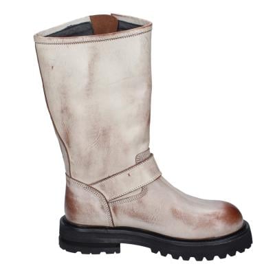 scarpe donna MOMA stivali marrone pelle beige 1DW340 VINTAGE BD924 Novità