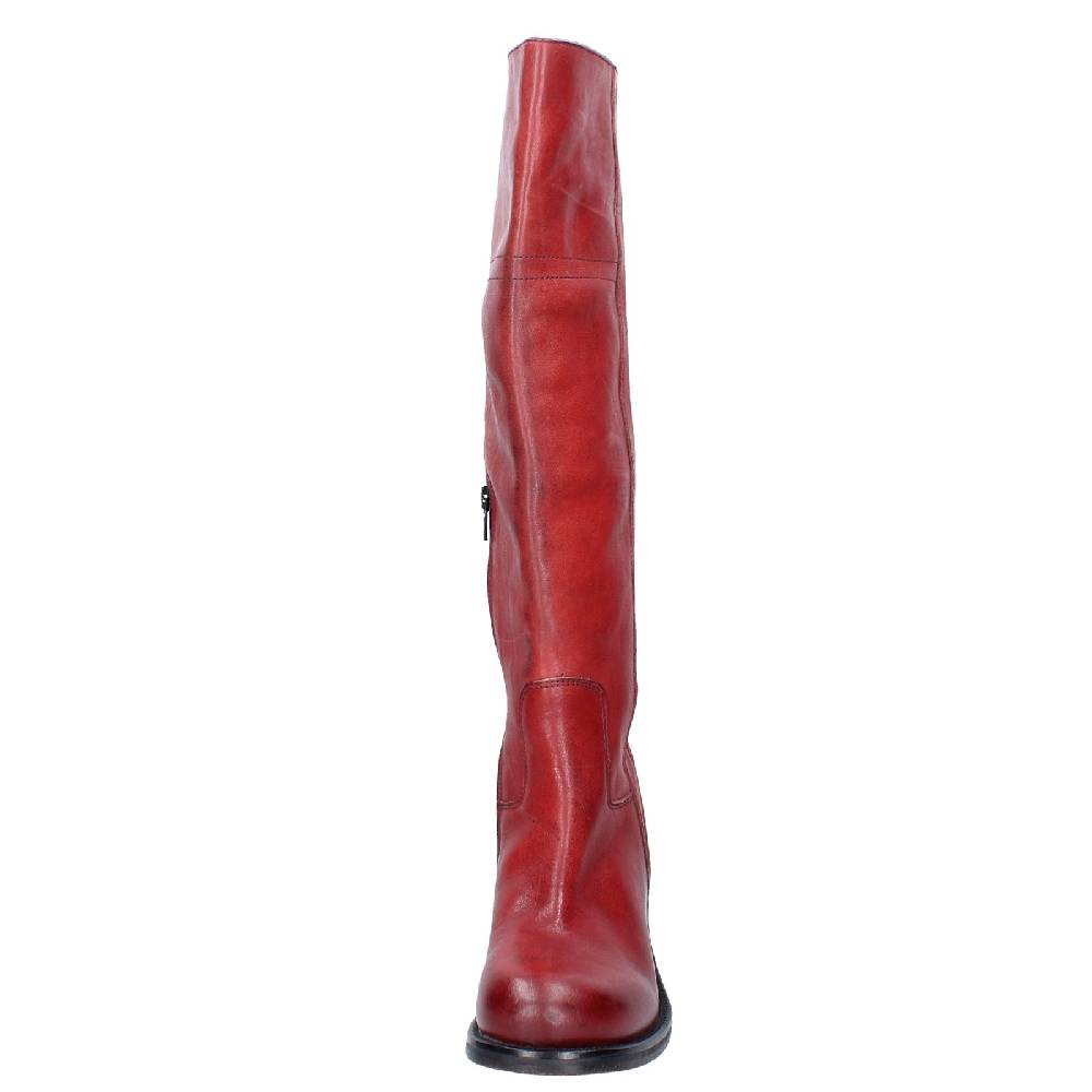 scarpe donna MOMA stivali rosso pelle VINTAGE EX523 Offerta
