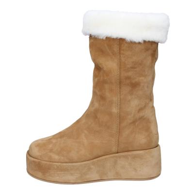 scarpe donna MOMA stivali marrone camoscio pelliccia 1CW331 VINTAGE BD842 Online