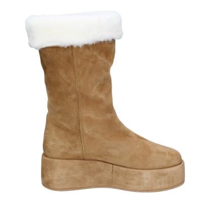 scarpe donna MOMA stivali marrone camoscio pelliccia 1CW331 VINTAGE BD842 Online