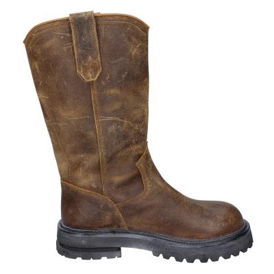 scarpe donna MOMA stivali marrone pelle camoscio 1DW358 VINTAGE BD925 In Vendita